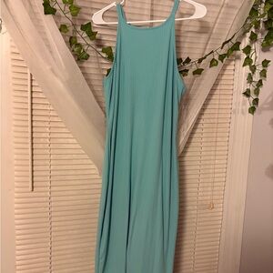 No Boundaries Aqua Sleeveless Maxi Dress